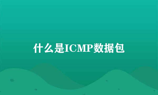 什么是ICMP数据包