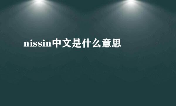 nissin中文是什么意思
